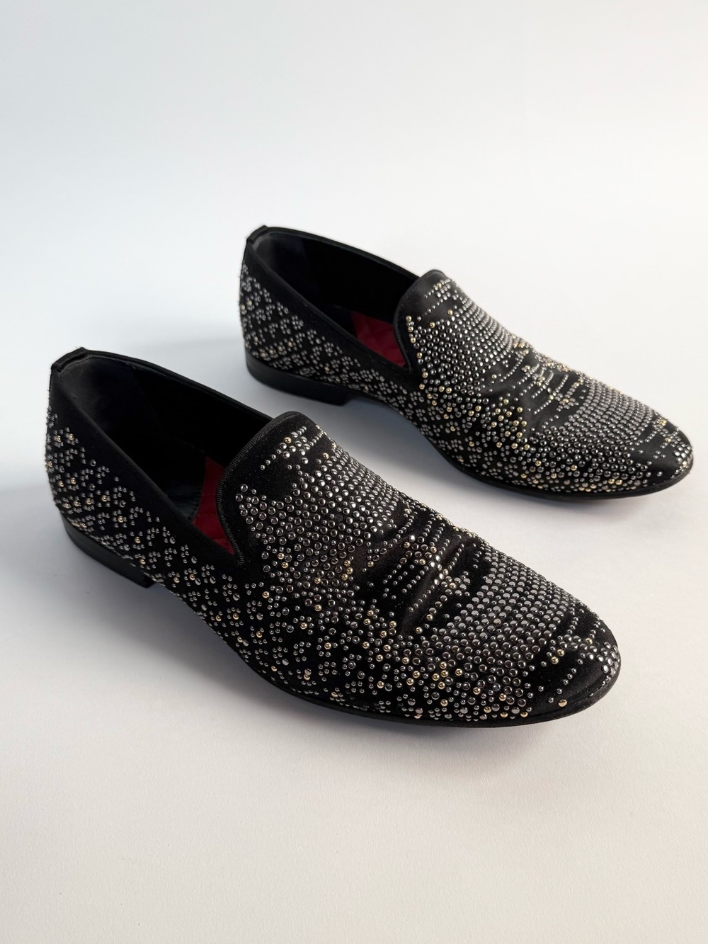 Roberto Cavalli Black Studded Slip-On Loafers